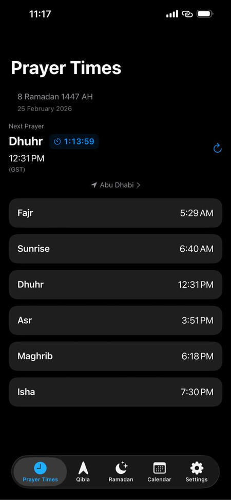 prayer times